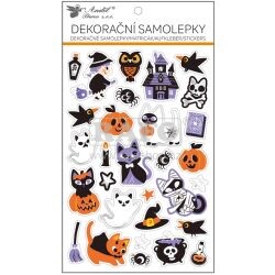 Samolepky Halloween kočky, 14 x 25 cm
