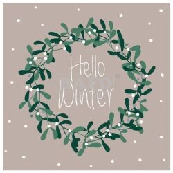 Ubrousky vánoční Hello Winter, 33 x 33 cm, 20 ks