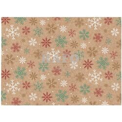 Dárkový balící papír vánoční Vločky, 100 x 70 cm