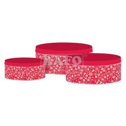 Sada vánočních plechových dóz: Holly Jolly, 3 ks