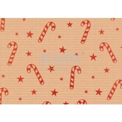 Dárkový balící papír vánoční Candycane, 1,5 m x 70 cm