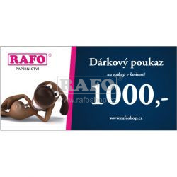 Dárkový poukaz RAFOshop.cz v hodnotě 1000 Kč