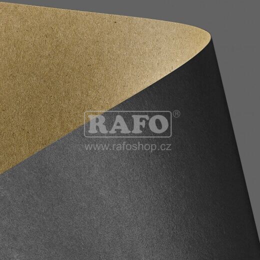 Papír ozdobný, Kraft černá A4, 275 g, 20 ks