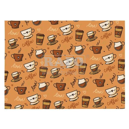 Balící papír dárkový Coffee, 70 x 100 cm