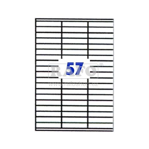 Samolepící štítky Rayfilm, 0502, 70x15mm, R0100, 100 archů A4