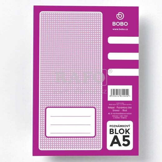 Blok A5 Bobo, poznámkový, linkovaný