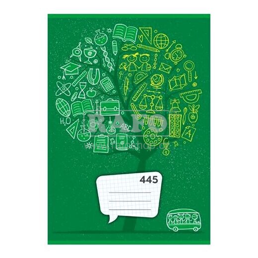 Sešit 445, 40 listů, čtverečkovaný, A4