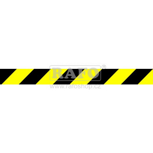 Samolepka žlutočerná výstražná páska na podlahu, 100x5 cm