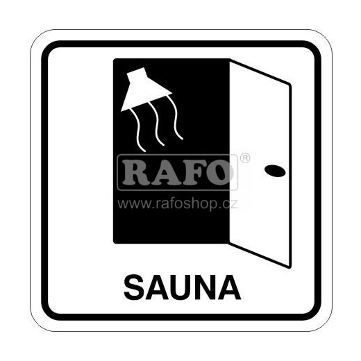 Samolepka Sauna, 11x11 cm