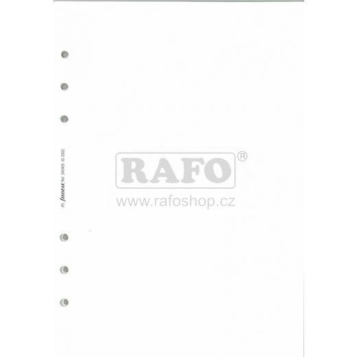 Náplň do diáře, Filofax A5, bílé listy / linkované