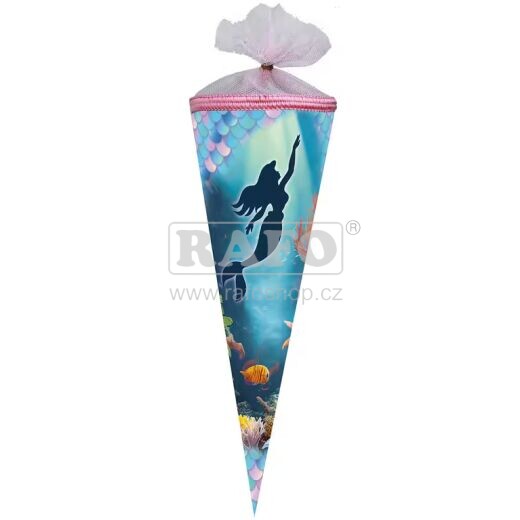 Kornout papírový Mořská víla, 35 cm