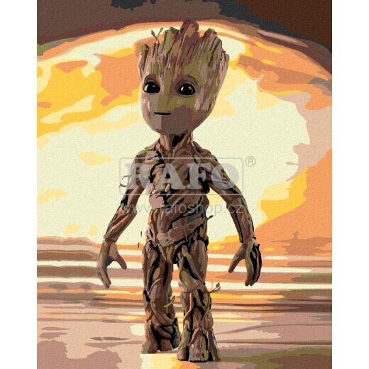 Malování podle čísel - Malý Groot, 40 x 50 cm