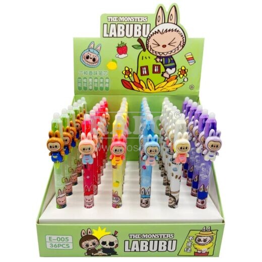 Pero gumovací Labubu, 0,5 mm, různé motivy