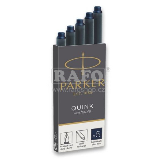 Bombičky Parker, permanentní inkoust, modročerné, 5 ks
