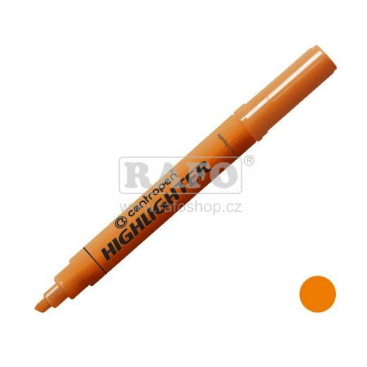 Zvýrazňovač Centropen 8552, reflexní oranžový, seříznutý hrot 1-4 mm