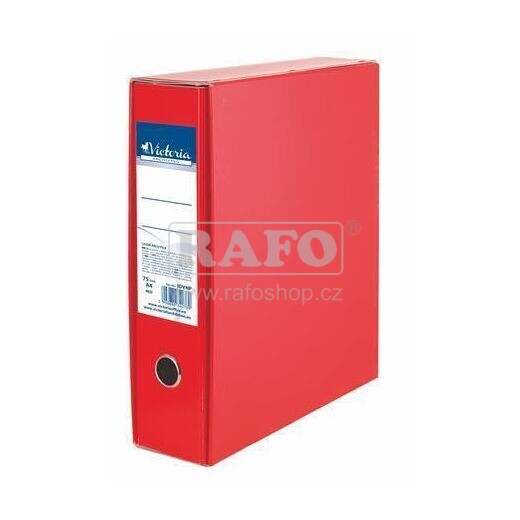 Pořadač Victoria, 7,5 cm, červený, v krabici