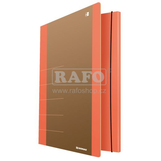 Desky A4 s gumou Donau Life, neon oranžové