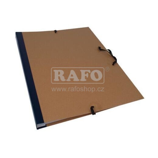 Desky A1 na výkresy s tkanicí a poutkem, hnědý karton