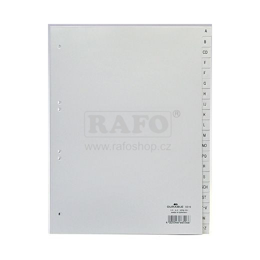 Rozdružovač A4, A-Z, plastový, Durable 6510