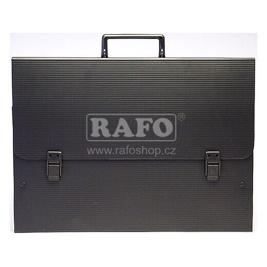 Kufřík na výkresy A3, 45 x 33 x 5 černý | RAFO