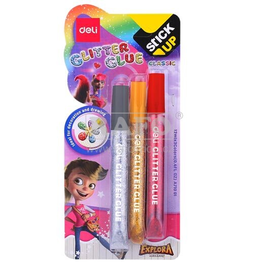 Glitterové lepidlo 3 x 12 ml