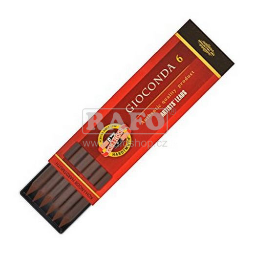 Kreslicí uhel/rudka Koh-i-noor 4378, sepie hnědá, 6 ks