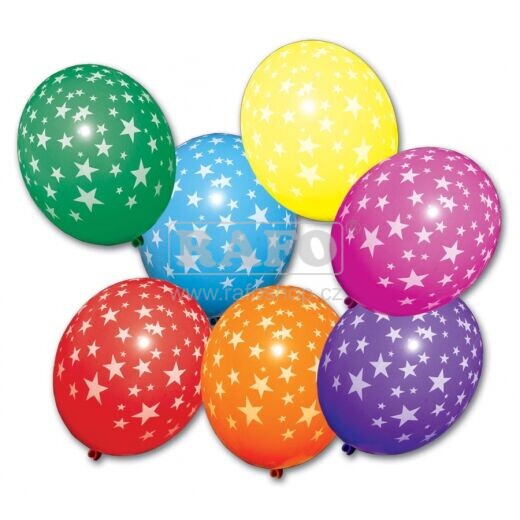 Balónky s motivem hvězdiček, 7 ks