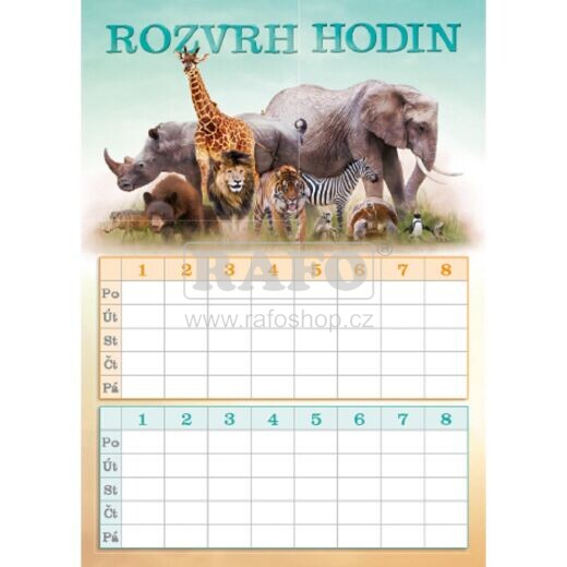Rozvrh hodin ZOO