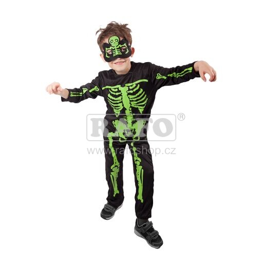 Kostým dětský NEON Kostlivec, vel. S