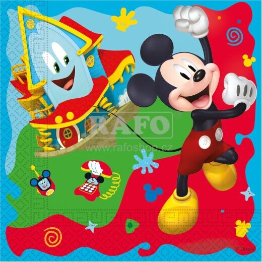 Ubrousky Mickey Mouse, 33 x 33 cm, 20 ks