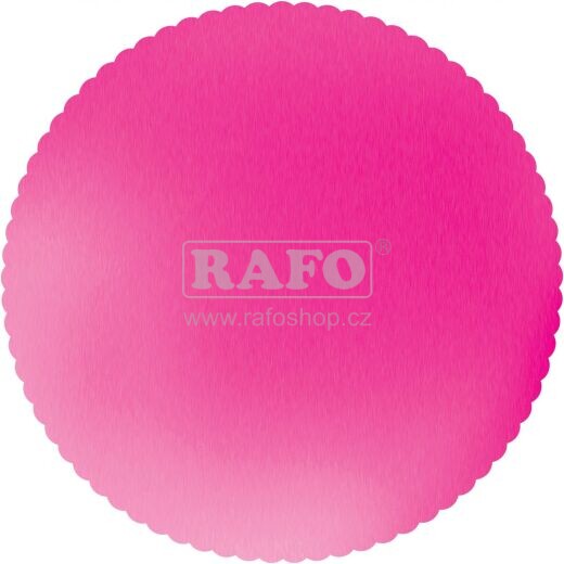 Dortová podložka metalická, růžová, 28 cm