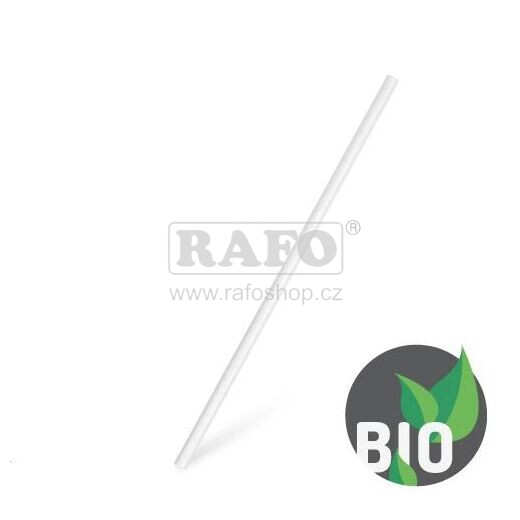 Brčka papírová bílá, 20 cm, 100 ks