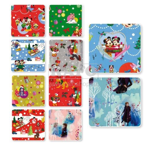 Balící papír dárkový Vánoční Disney, 70 cm x 2 m