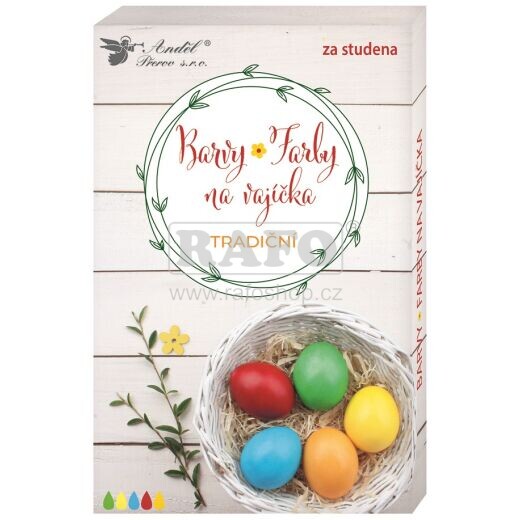 Barvy na vajíčka gelové tradiční, 5 ks